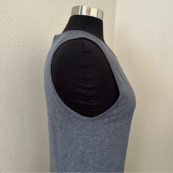 Lululemon In The Flow Seamless Tank Heathered Gray Bodycon Athletic Dress Size 8 - Picture 7 of 14